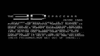 The 3D Spacewar Title Screen